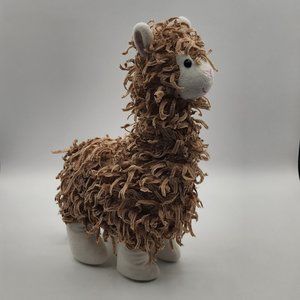 Fiesta Leo Llama Alpaca Standing Shaggy Chenille Coat Stuffed Animal Toy #C19953